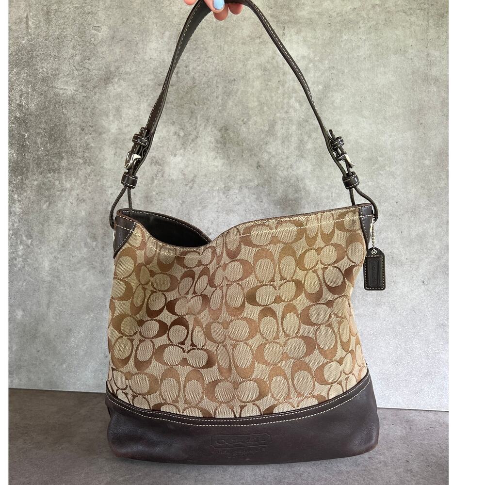 Coach Y2K Vintage Signature Canvas Hobo Shoulder Bag (Style No. 2156) monogram